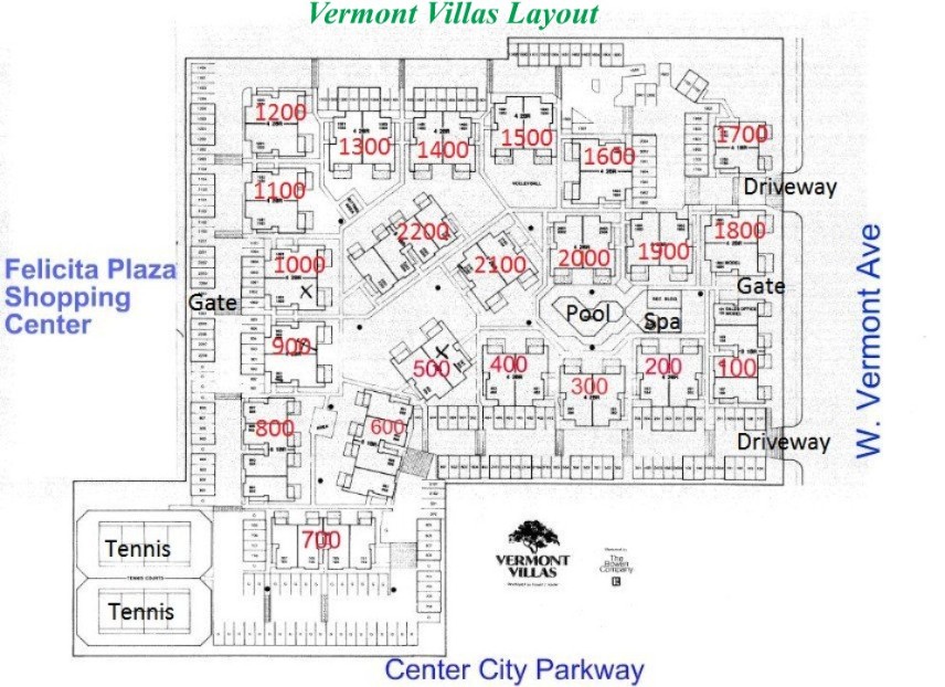 Vermont Villas Layout